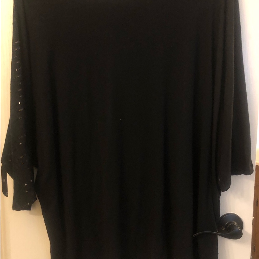 Catherine’s Black Top With Sequence. Size 1x - image 3